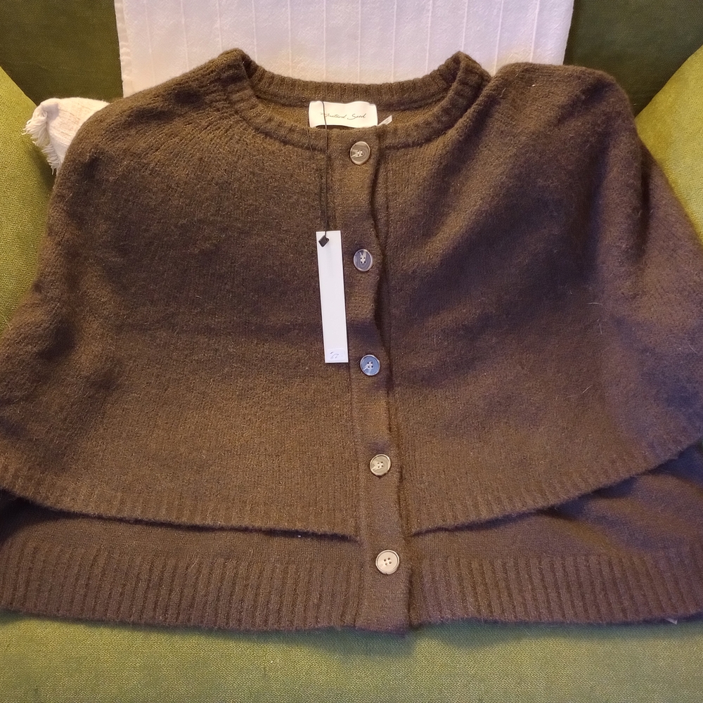 Mustard Seed Chocolate Brown Button-Front Cardigan